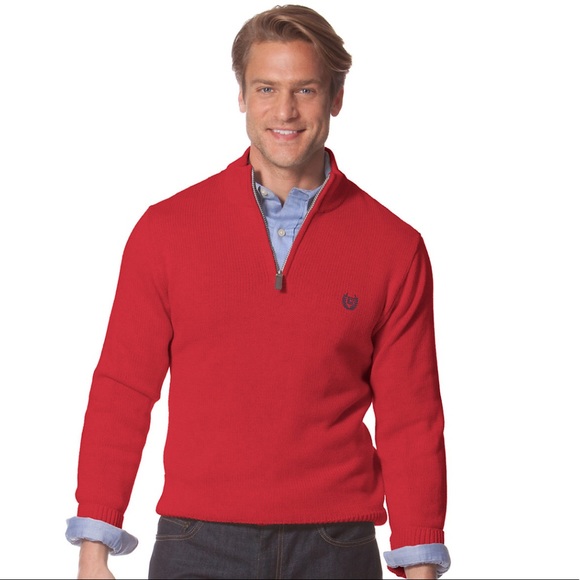 Chaps Mens Quarter Zip Sweater Size M L 